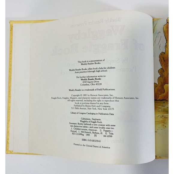 1985 Waggleby of Fraggle Rock Book Jim Henson Muppets Weekly Reader Red Boober - Picture 5 of 10
